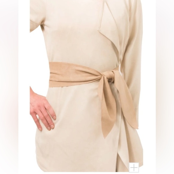 Gretchen Scott Faux Suede Waterfall Cardigan with Belt Size 16/XXL NEW - Picture 2 of 12